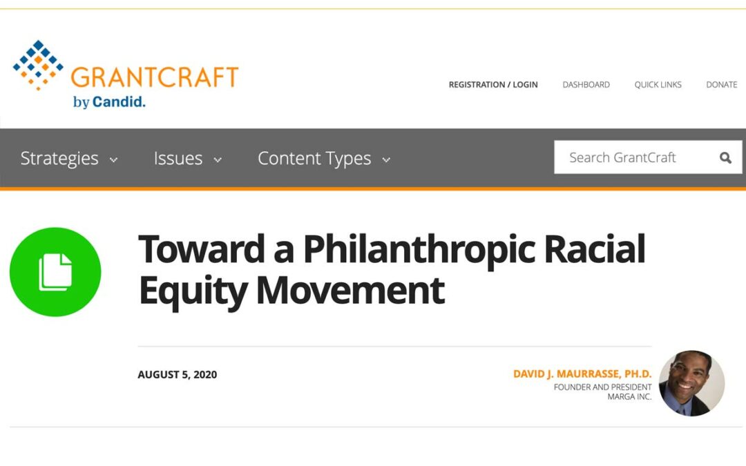 Toward a Philanthropic Racial Equity Movement